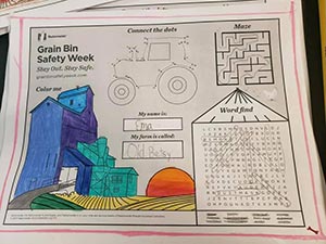 Grain Bin Safety Week coloring page